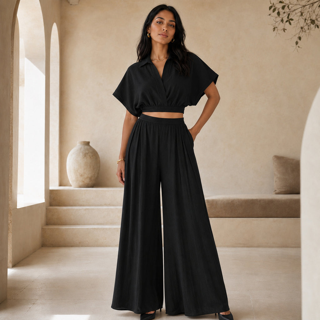 The Celine Fluid Palazzo Set