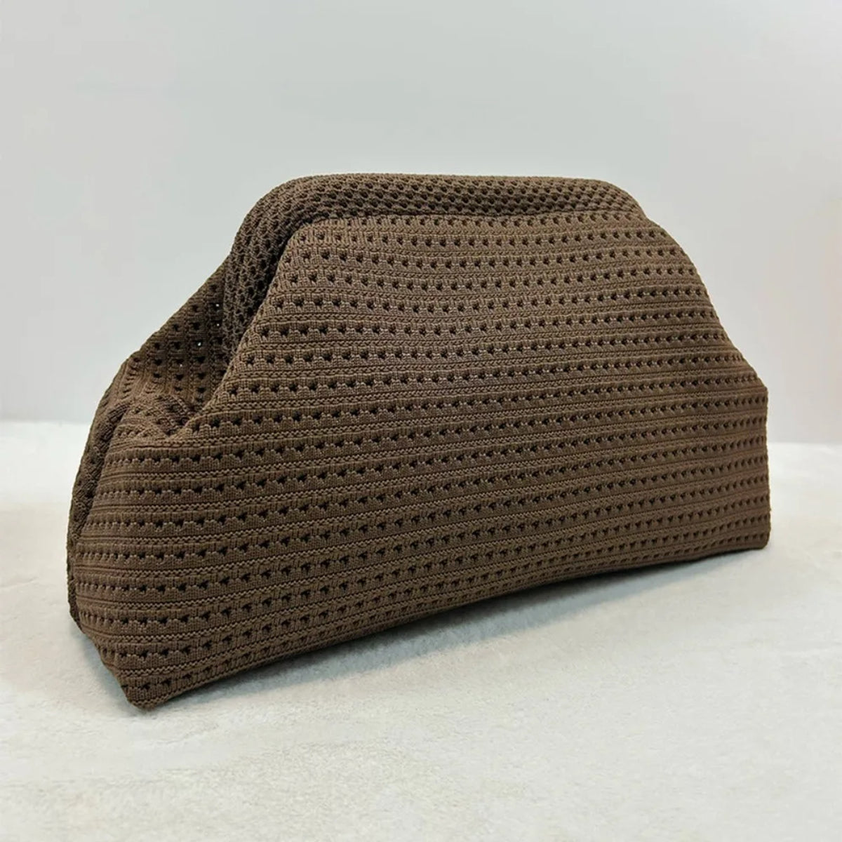 The Soleil Dumpling Clutch in Brown — product image 6 #Color_Brown