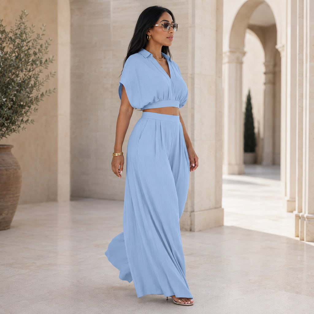 The Celine Fluid Palazzo Set