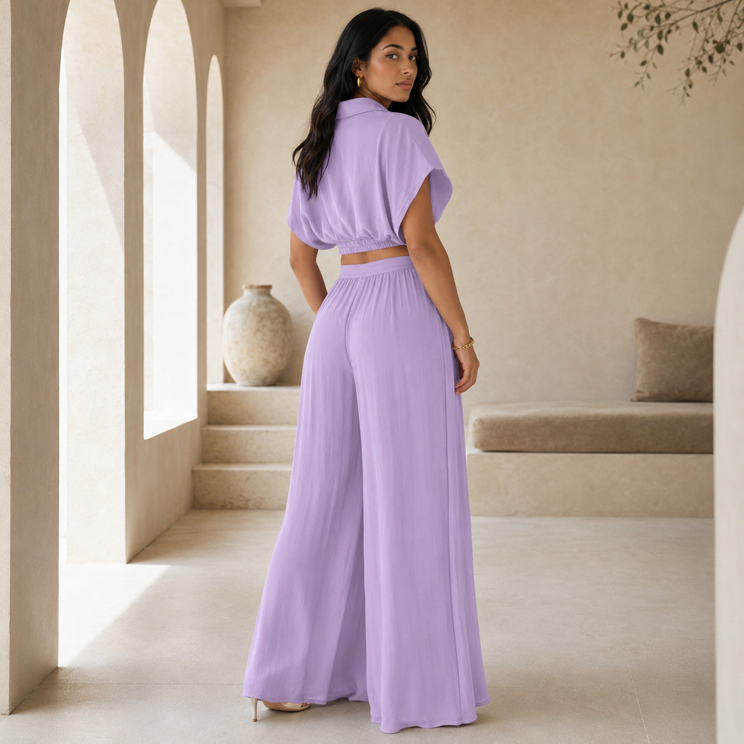 The Celine Fluid Palazzo Set