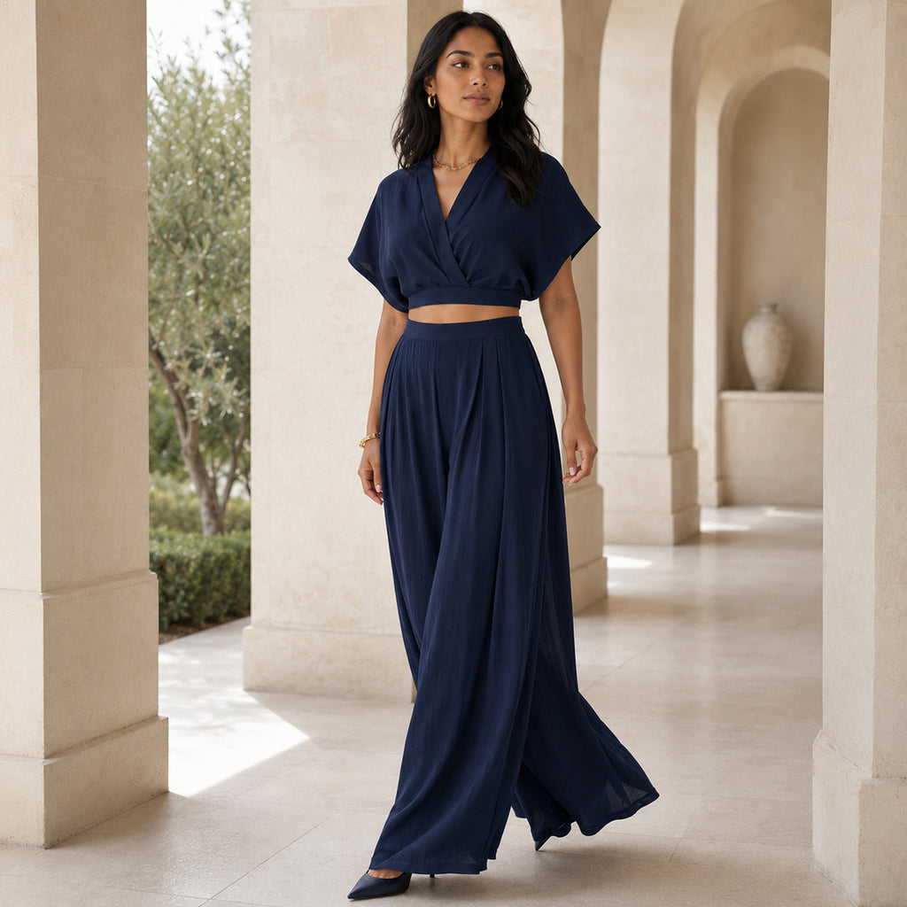 The Celine Fluid Palazzo Set