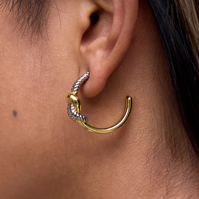 MOANA Double Knot Hoop Earrings