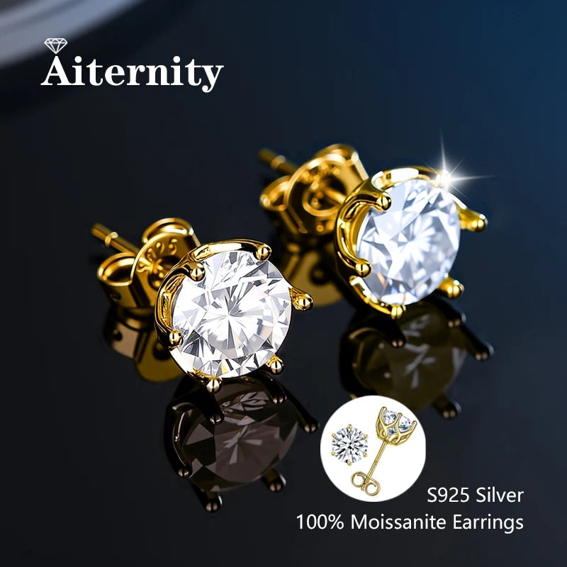 HINA Moissanite Stud Earrings