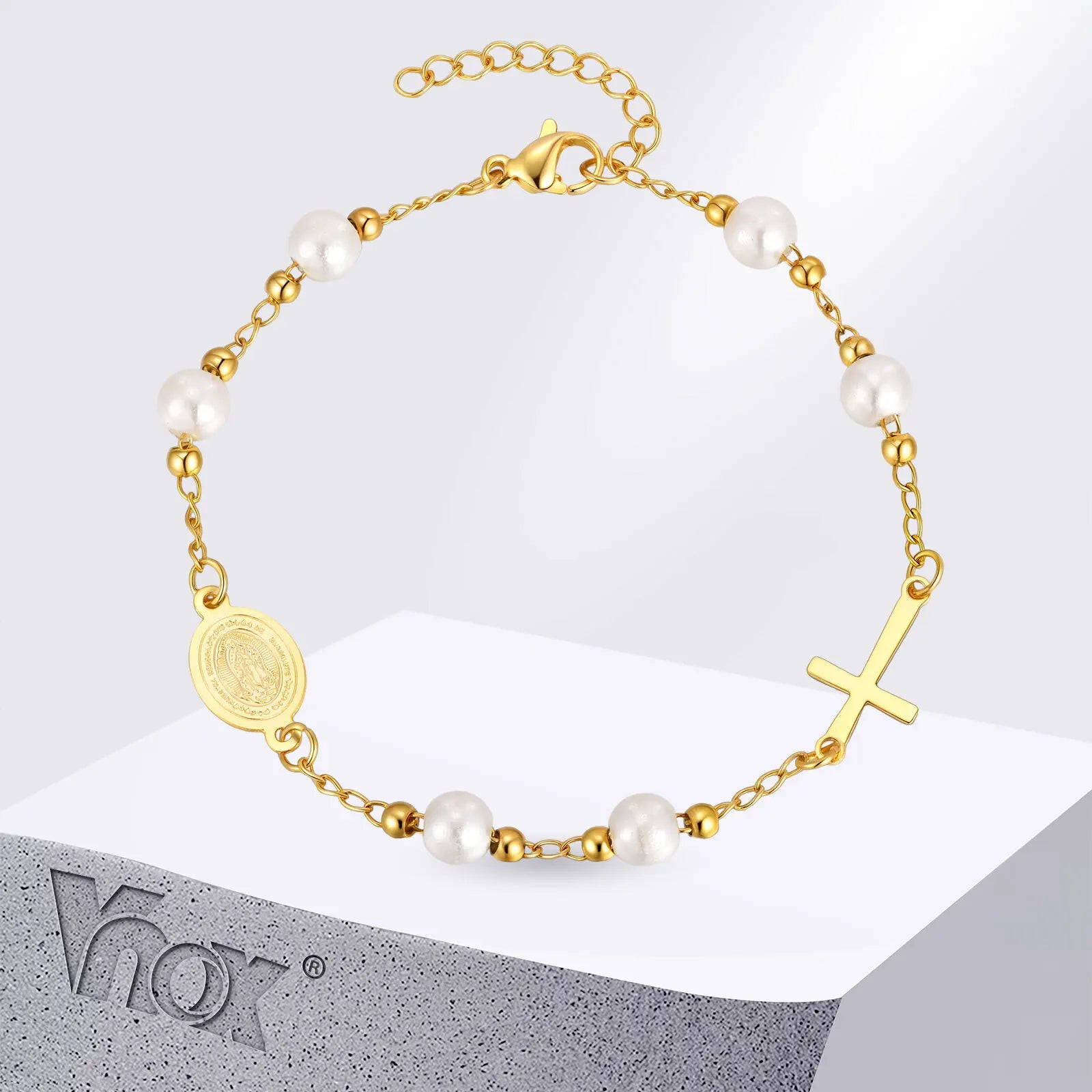 ESTHER Virgin Mary Cross Bracelet