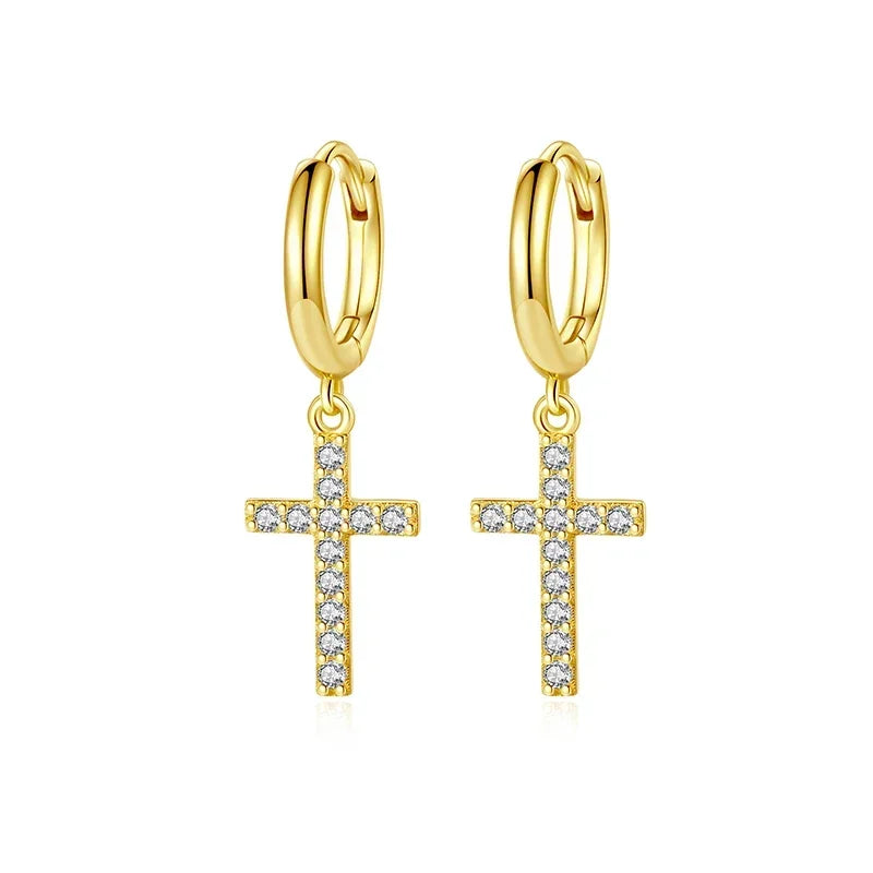 ZION Cross Drop Earrings