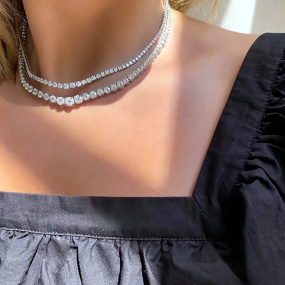 RIVIERA Moissanite Tennis Necklace