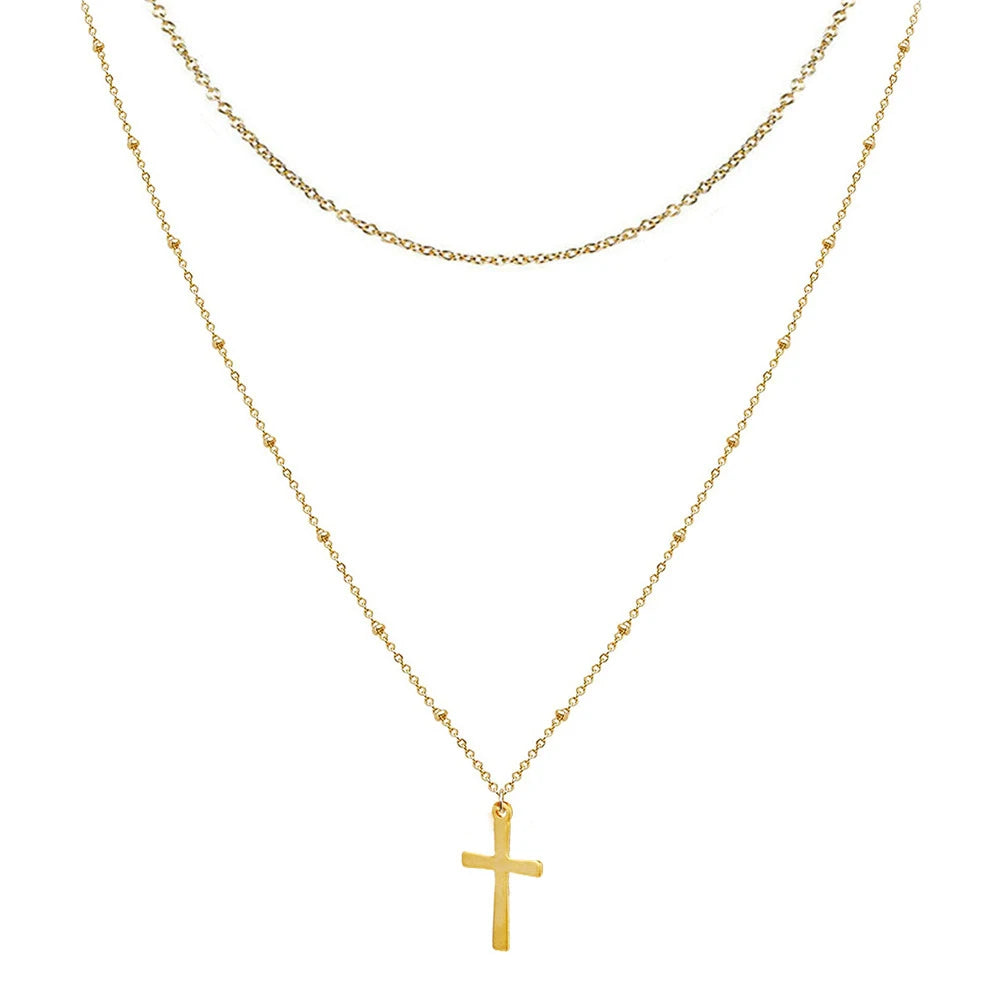 GRACE Cross Layered Necklace