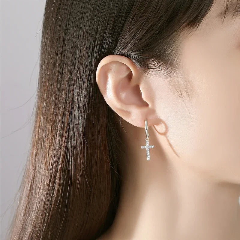 ZION Cross Drop Earrings