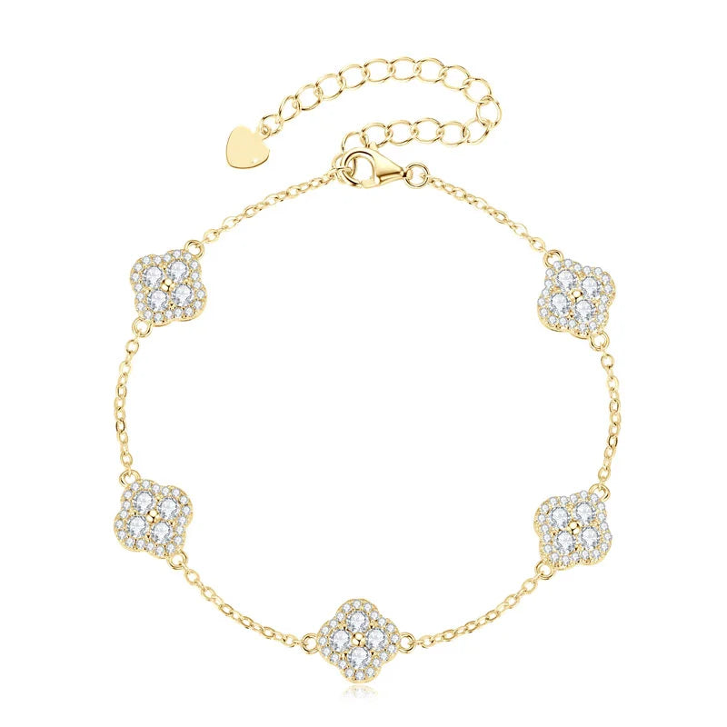 MAHÉA Clover Moissanite Bracelet
