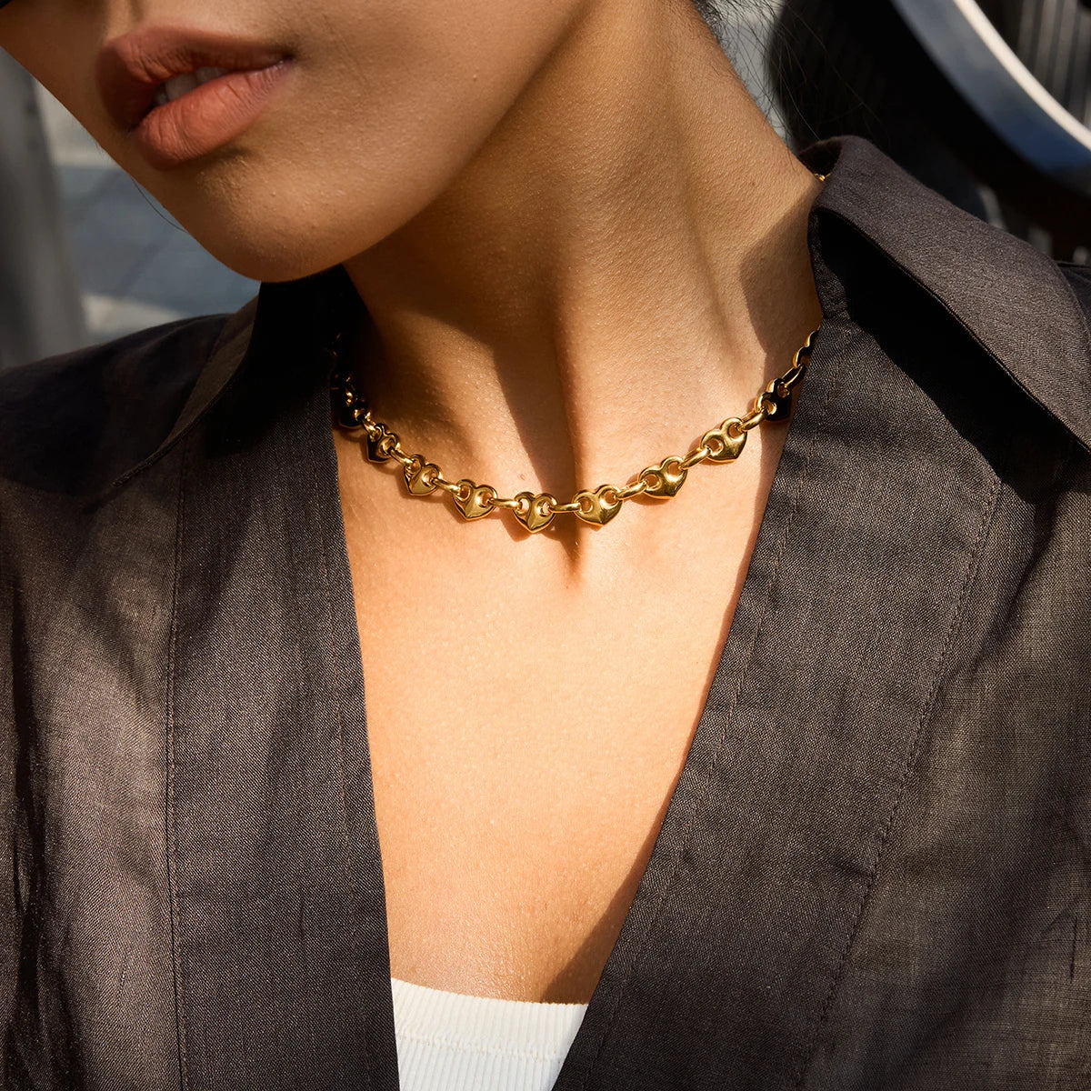 ANAYA Heart Buckle Necklace