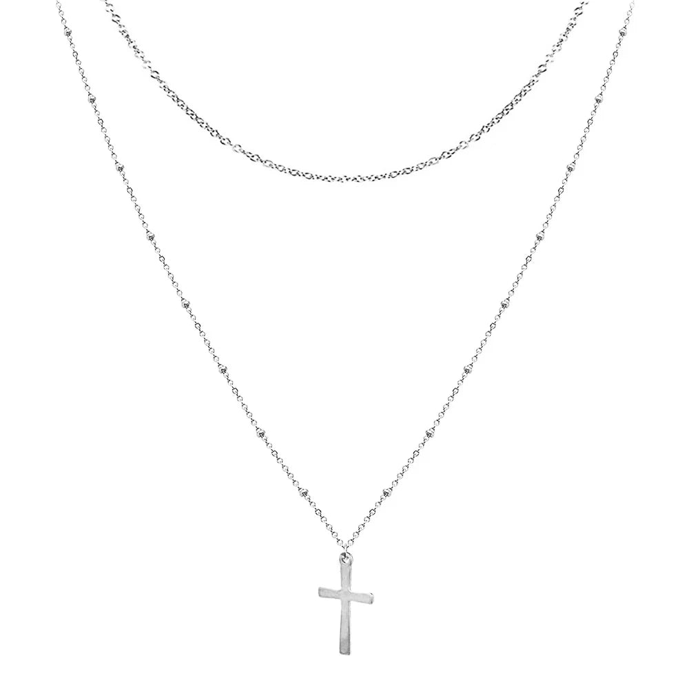 GRACE Cross Layered Necklace