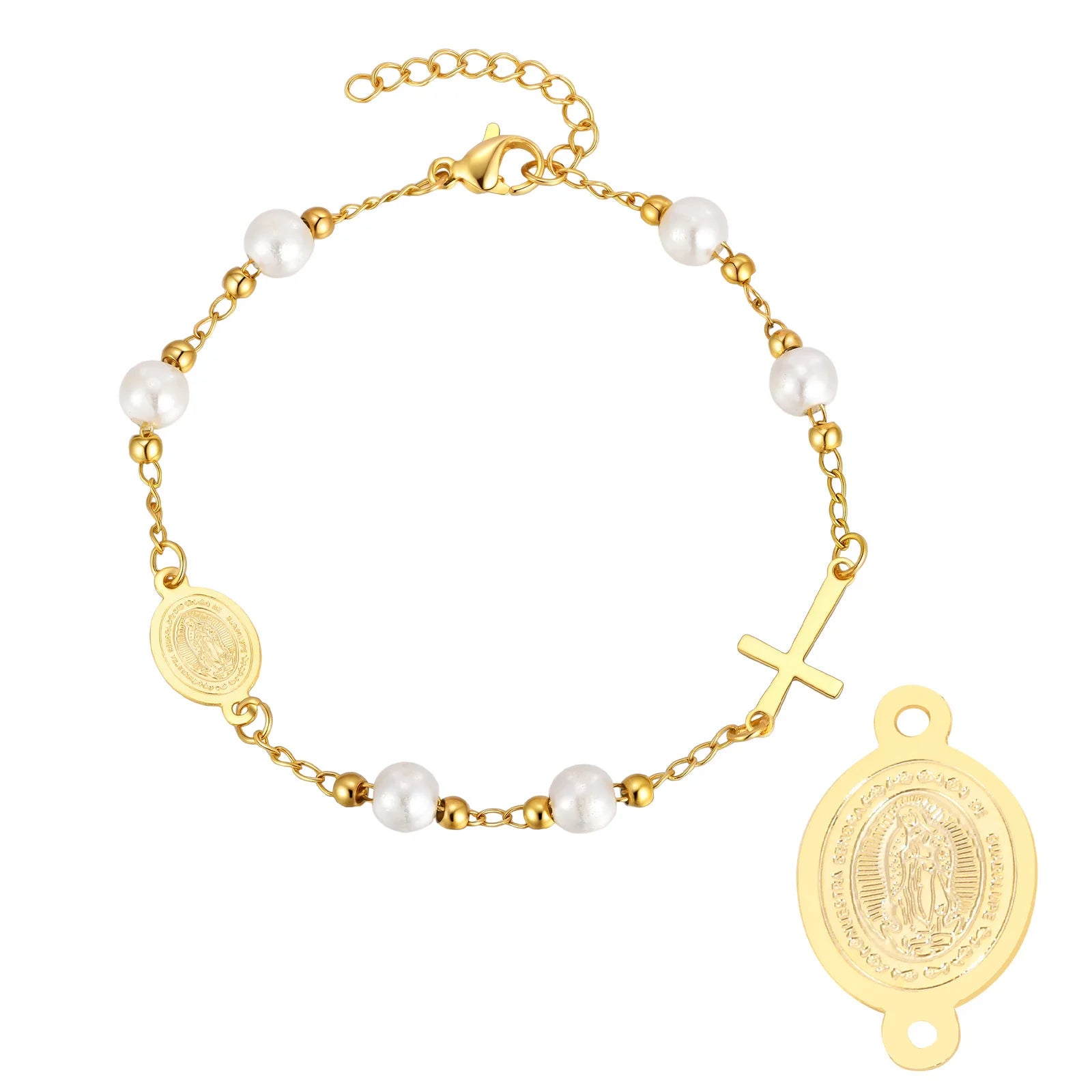 ESTHER Virgin Mary Cross Bracelet