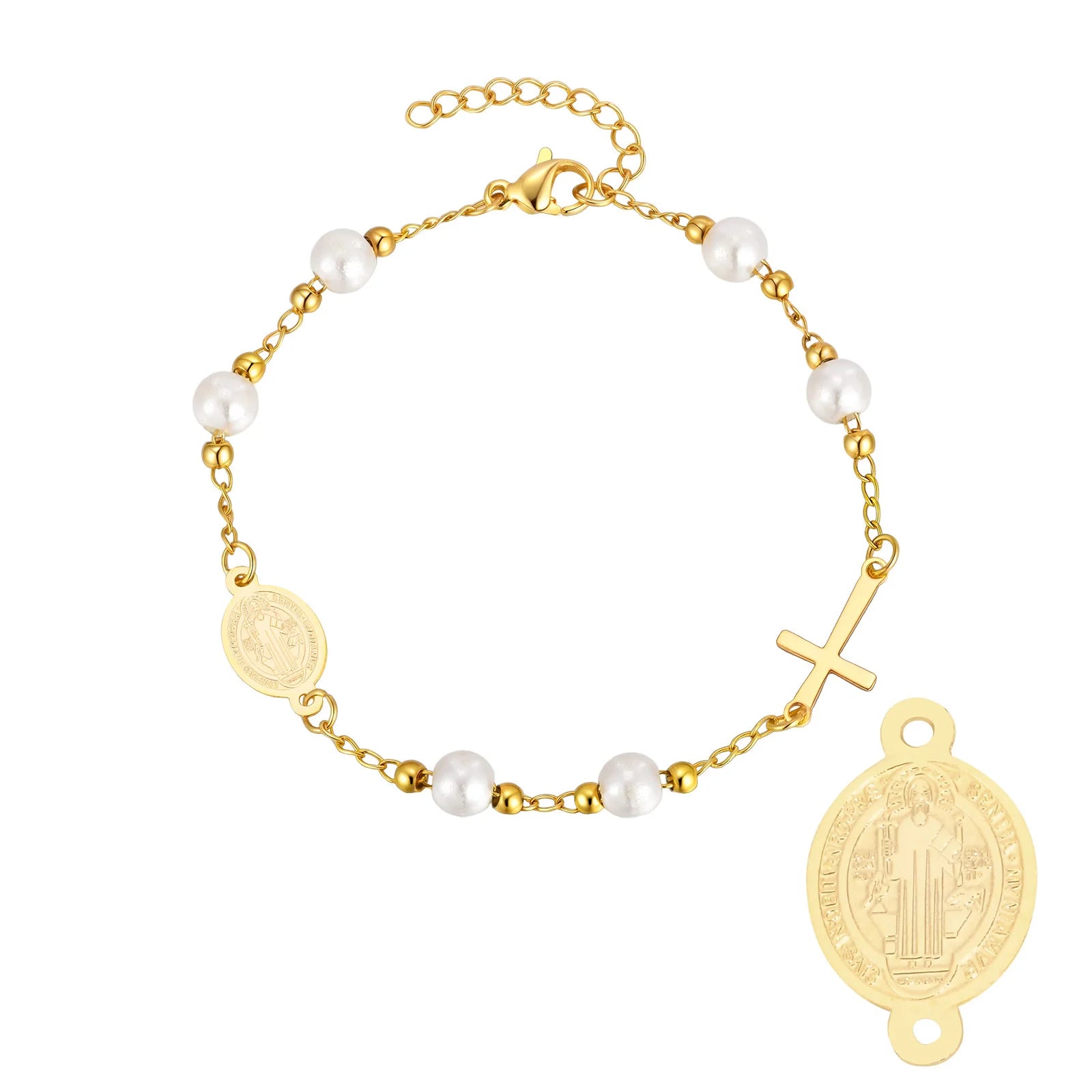 ESTHER Virgin Mary Cross Bracelet