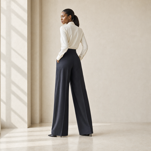 The Arden Sculptural Wide-Leg Trouser