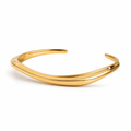 The Oriane Sculptural Wave Cuff